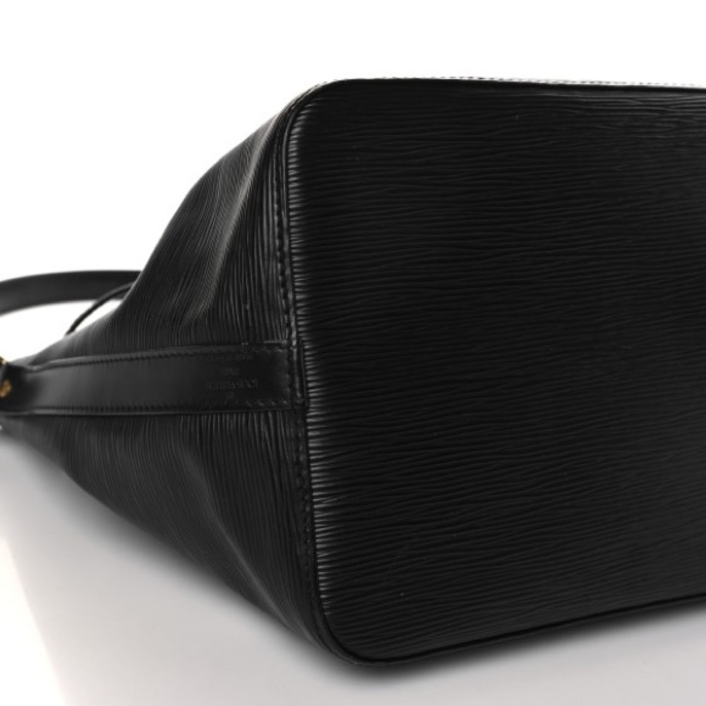 LOUIS VUITTON BLACK PETIT NOÉ LEATHER HANDBAG 💎 AUTHENTIC 💎 - Picture 8 of 13